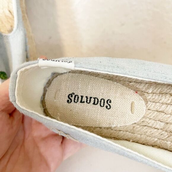 SOLUDOS platform espadrille flats embroidered lemons Size 9.5 - Picture 6 of 15